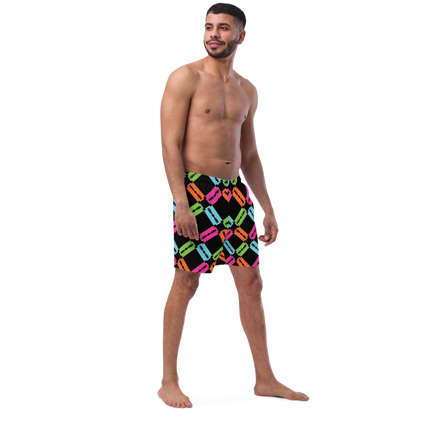 Neon Razor Swim Trunks
