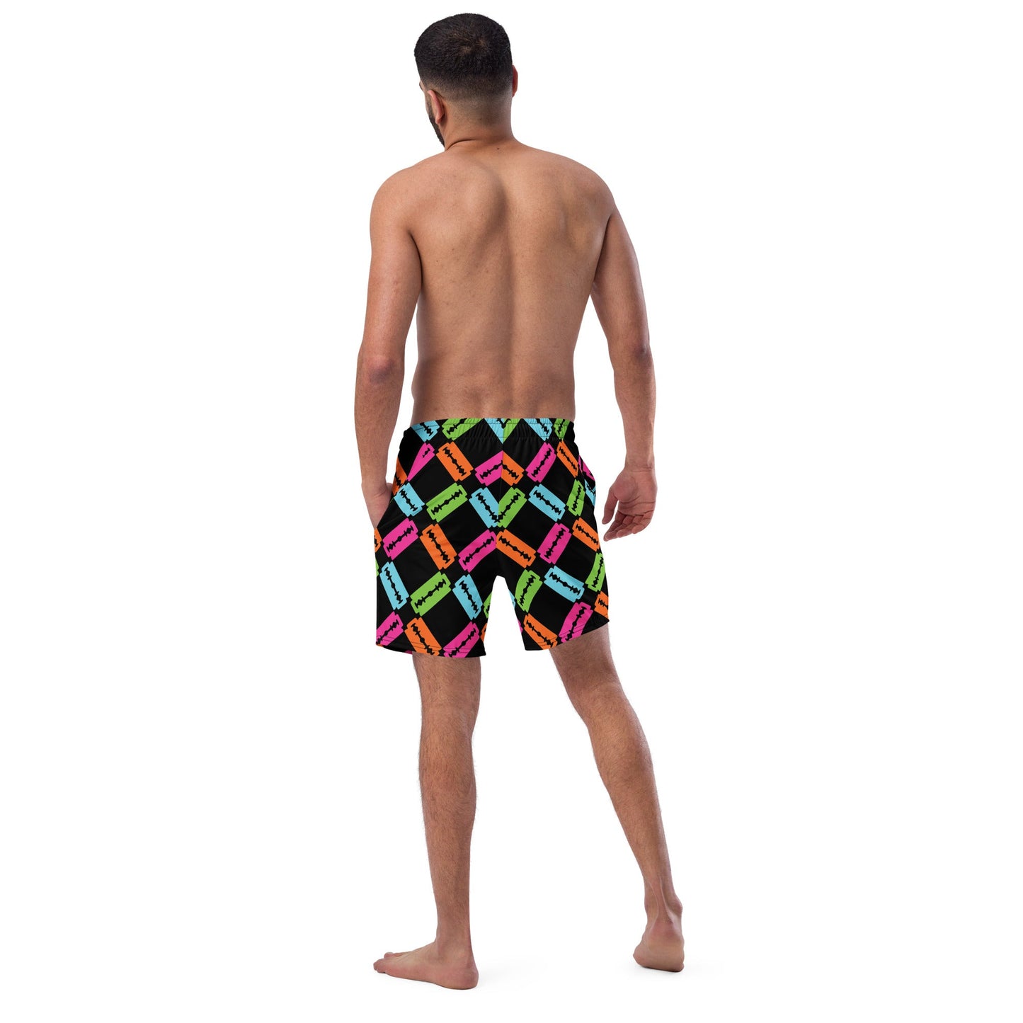 Neon Razor Swim Trunks