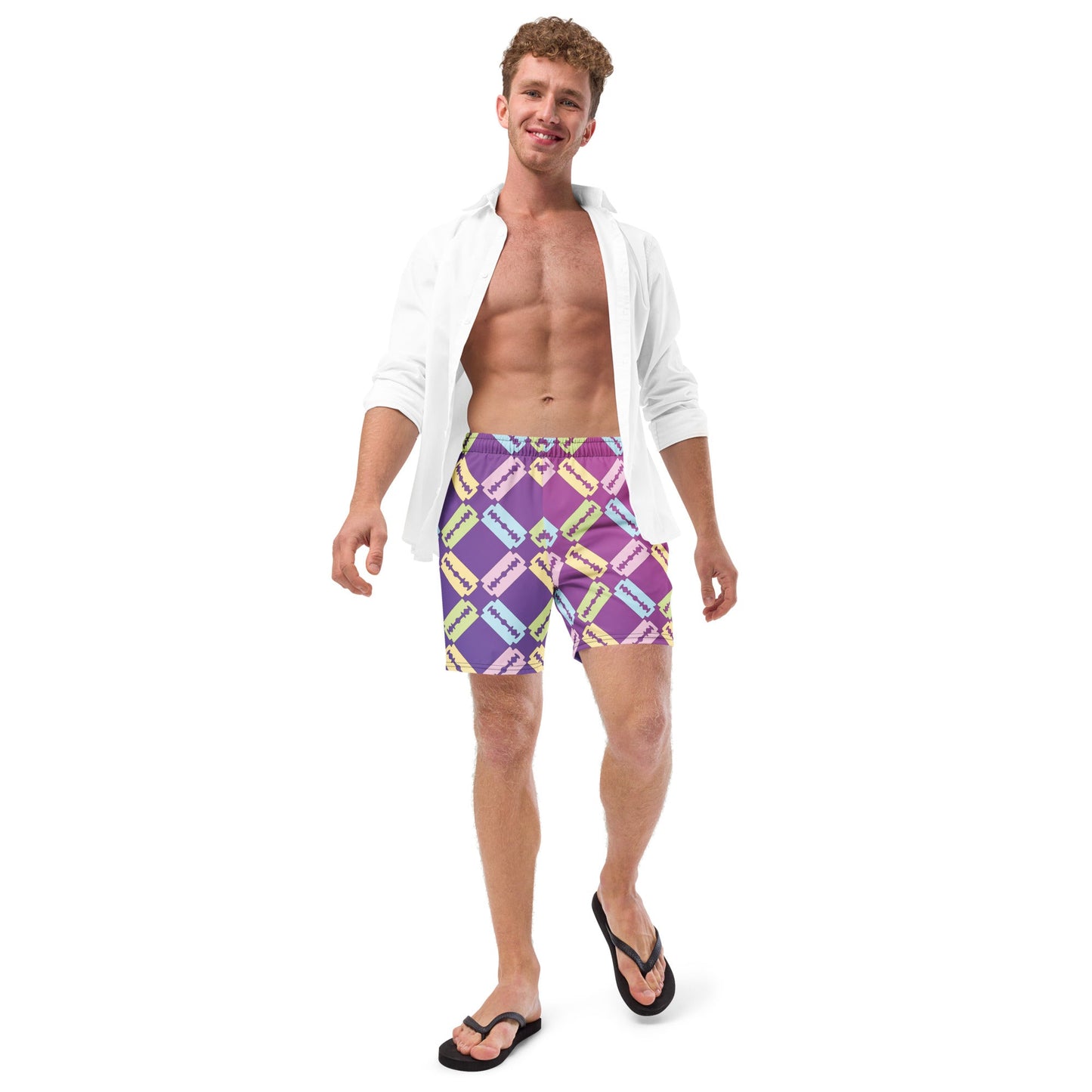Retro Razor Swim Trunks